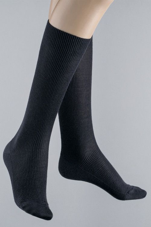 Mi-bas mixte en pure laine - 1 2