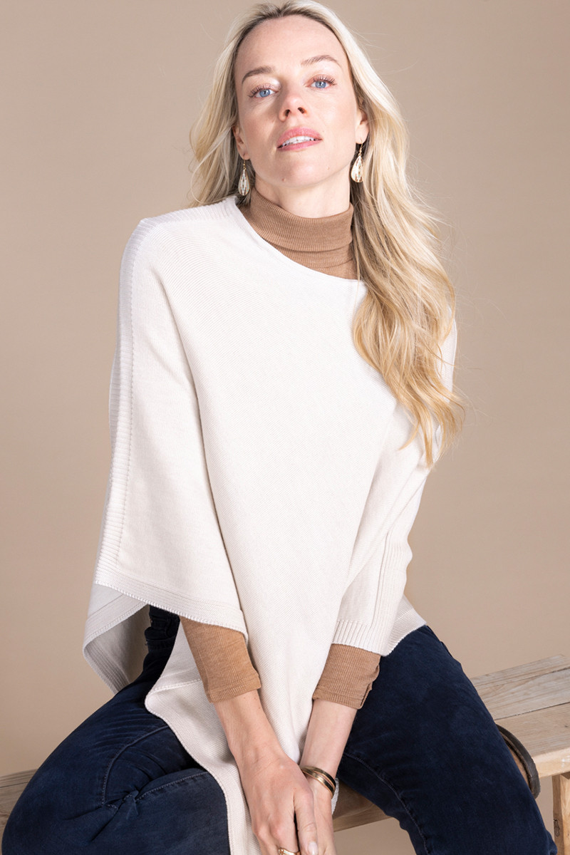 Poncho en laine 1 B Solfin Fabriqué en France