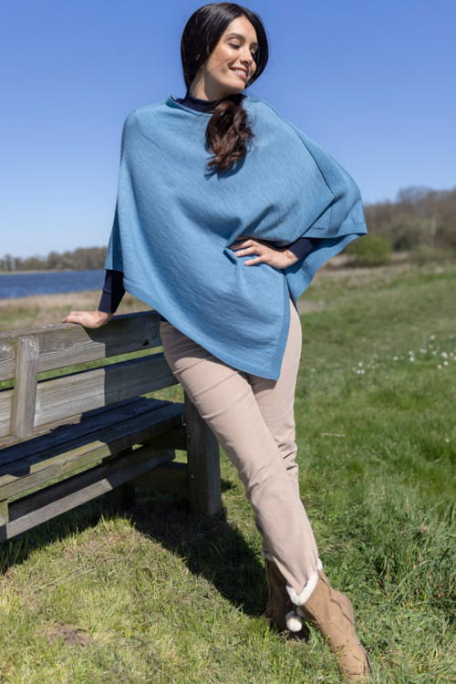 Poncho en laine 5 B Solfin Fabriqué en France 2