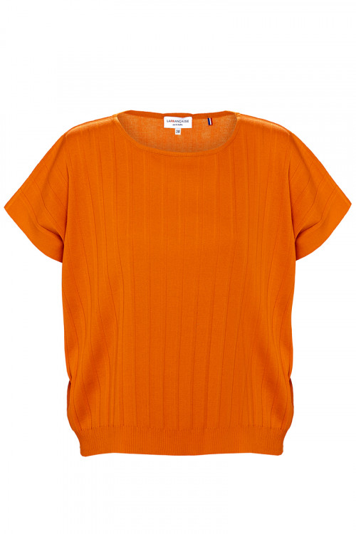 Pull manches courtes coton 1 B Solfin Fabriqué en France