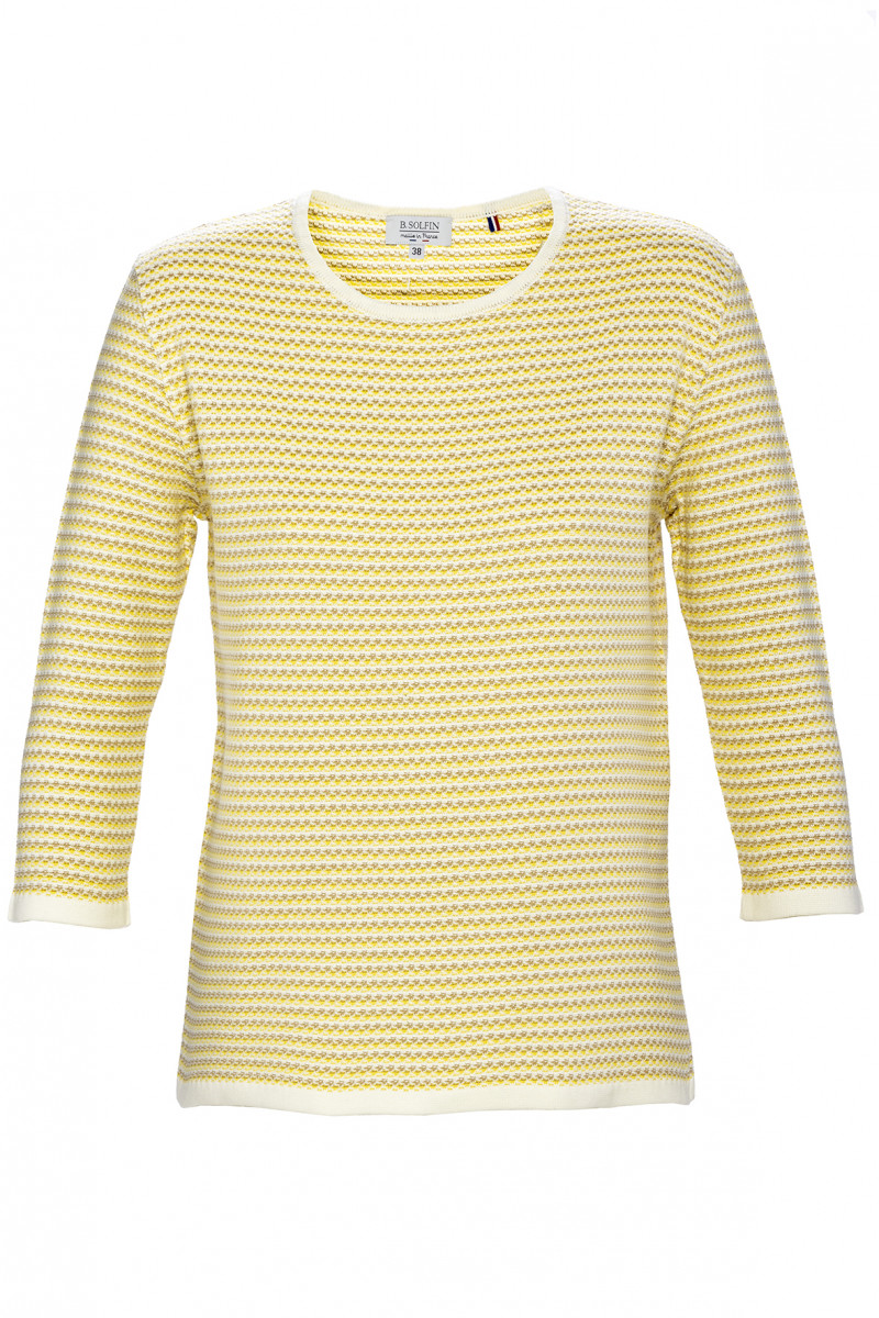 Pull en coton mélangé 1 B Solfin Fabriqué en France