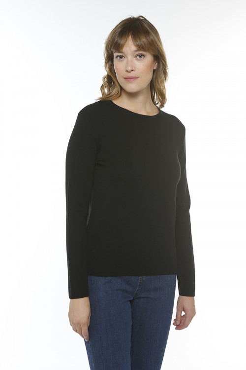 Pull en laine ras du cou 1 B Solfin Fabriqué en France 2
