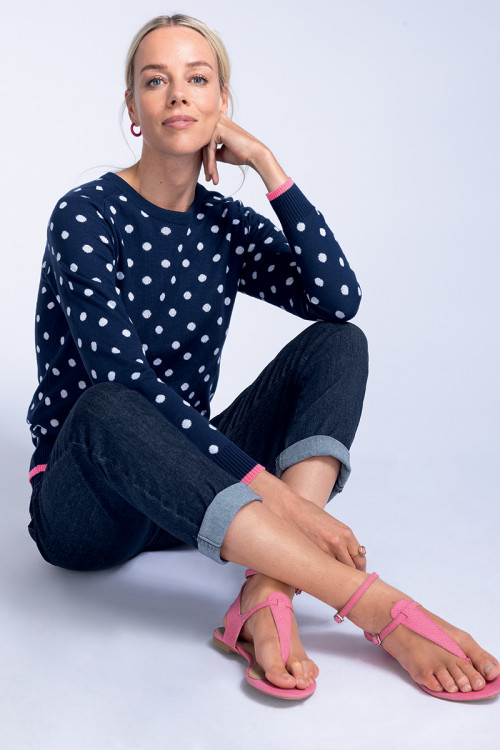 Pull à pois made in france 1 B Solfin Fabriqué en France 2