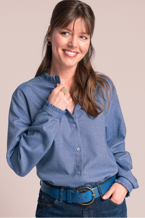 Chemisier coton et laine 1 B Solfin Fabriqué en France