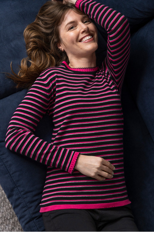 Pull rayé en laine 2 B Solfin Fabriqué en France 2