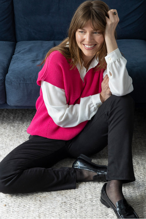 Pull sans manches en laine 1 B Solfin Fabriqué en France 2