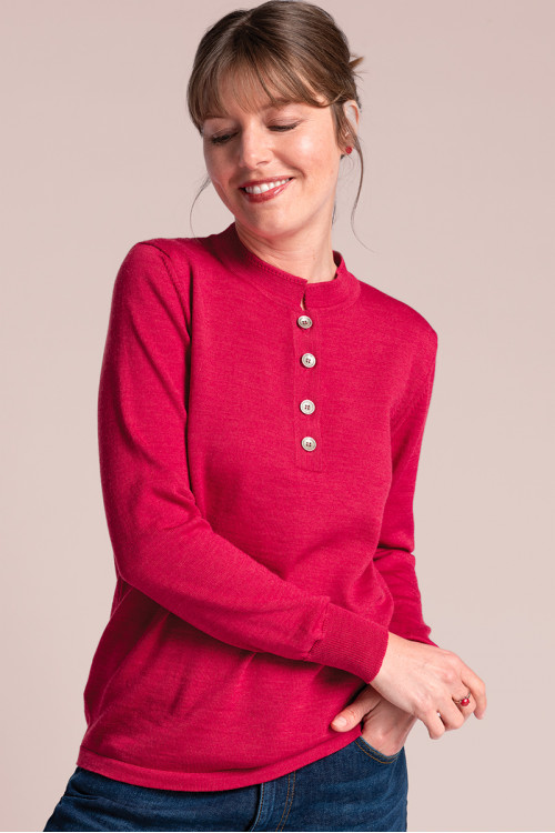 Pull col montant en laine 19 B Solfin Fabriqué en France 2