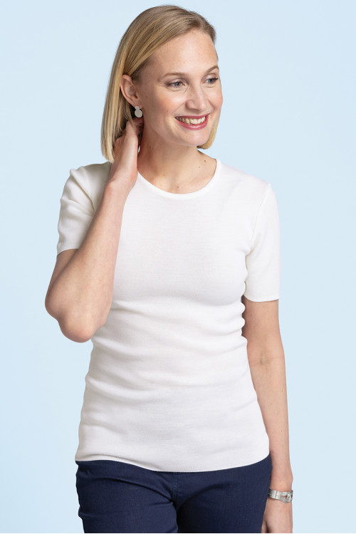 Tee-shirt laine manches courtes 11 B Solfin Fabriqué en France 2