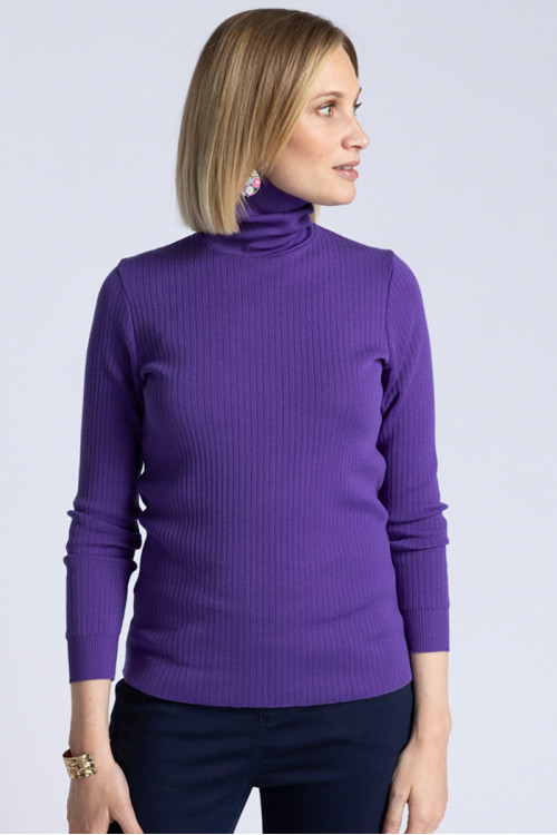 Pull chaussette col roule en laine 9 B Solfin Fabriqué en France 2