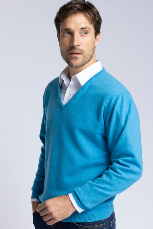 Pull V en laine 1 B Solfin Fabriqué en France 2