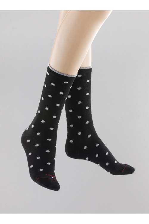 Mi-chaussettes mixtes à pois 1 B Solfin Fabriqué en France 2