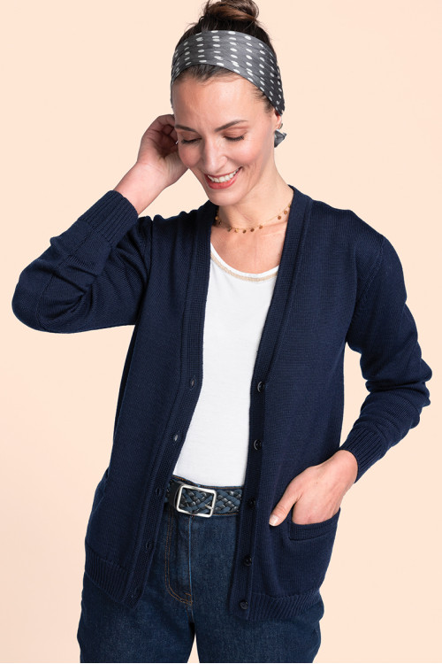 Gilet laine en jersey épais 1 B Solfin Fabriqué en France 2