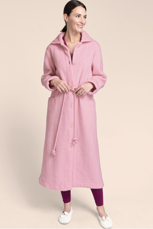 Robe de chambre boutonnée en laine 2 B Solfin Fabriqué en France 2